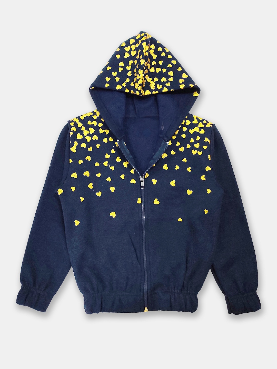 

Here&Now X Game Begins Girls Embellished Hooded Cotton Sweatshirt, Navy blue