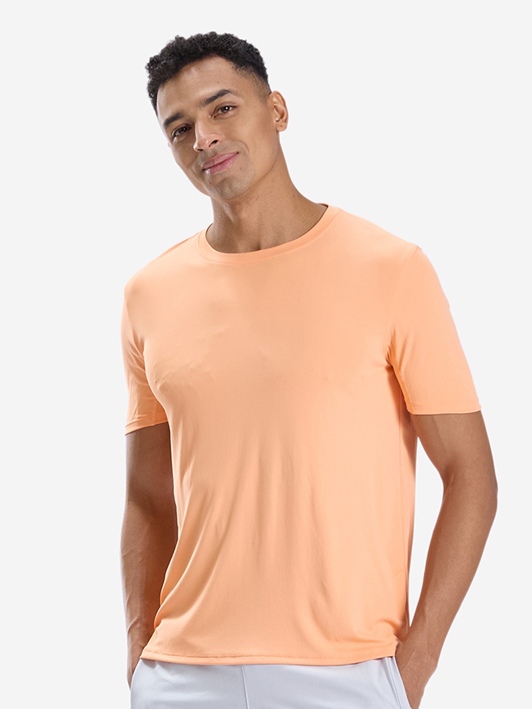 

Domyos By Decathlon Short-Sleeve Crew Neck T-Shirt, Peach