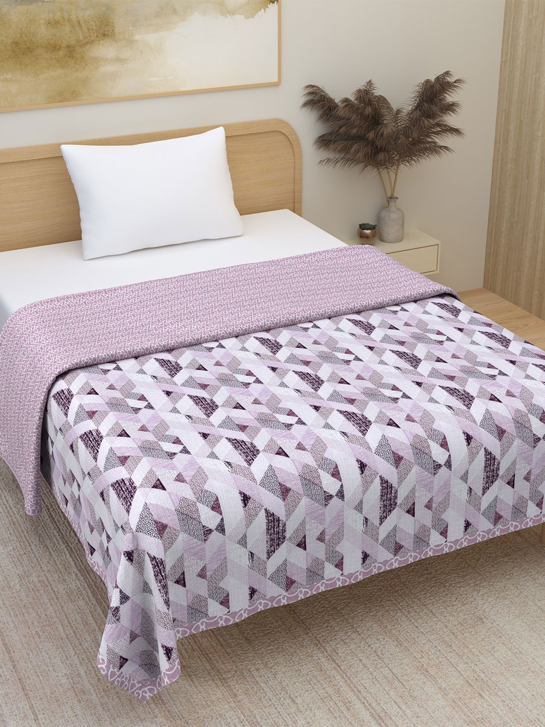

Plarsh Comfort Premium Soft Flannel Pure Cotton Reversible Single Bed Dohar, Purple