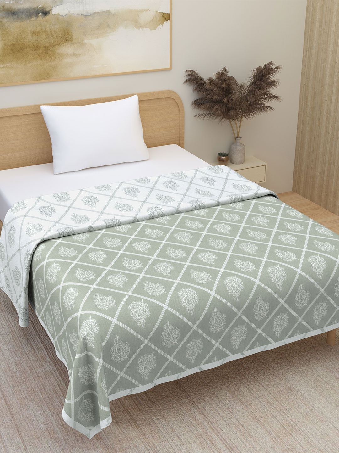 

Plarsh Comfort Pack of 2 Premium Soft Flannel Pure Cotton Reversible Single Bed Dohar, Grey