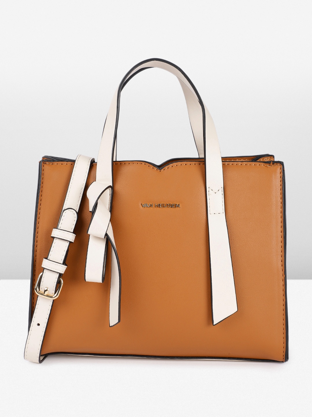 

Van Heusen Shoulder Bag with Colour Contrast Detail, Tan