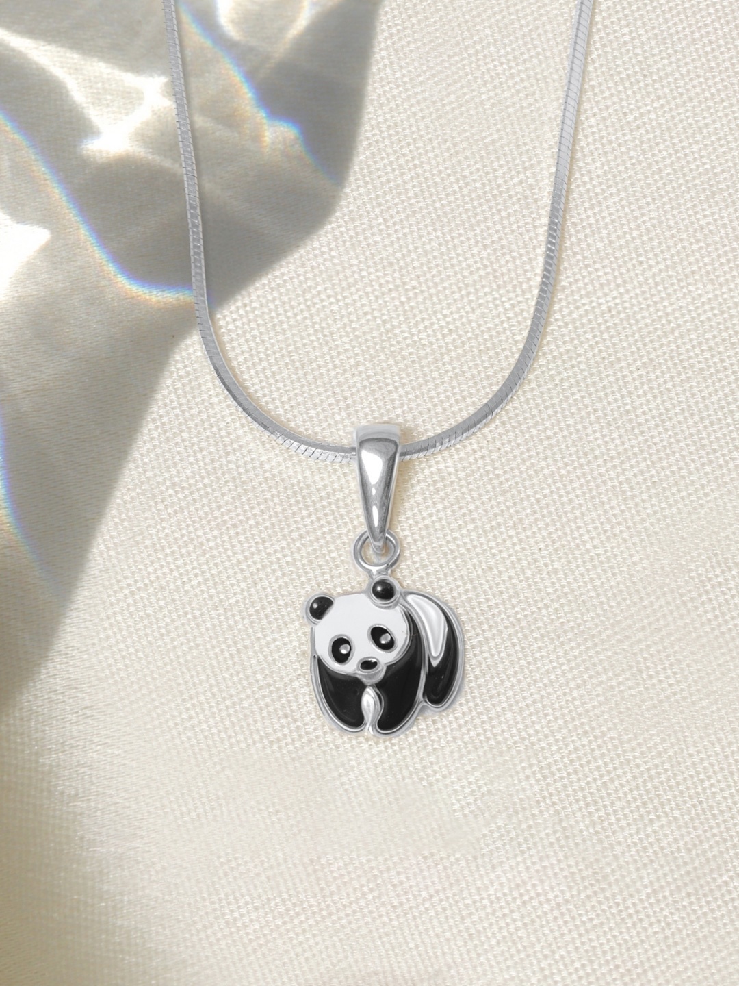 

HighSpark Girls Sterling Silver Panda-Shaped Pendant With Chain