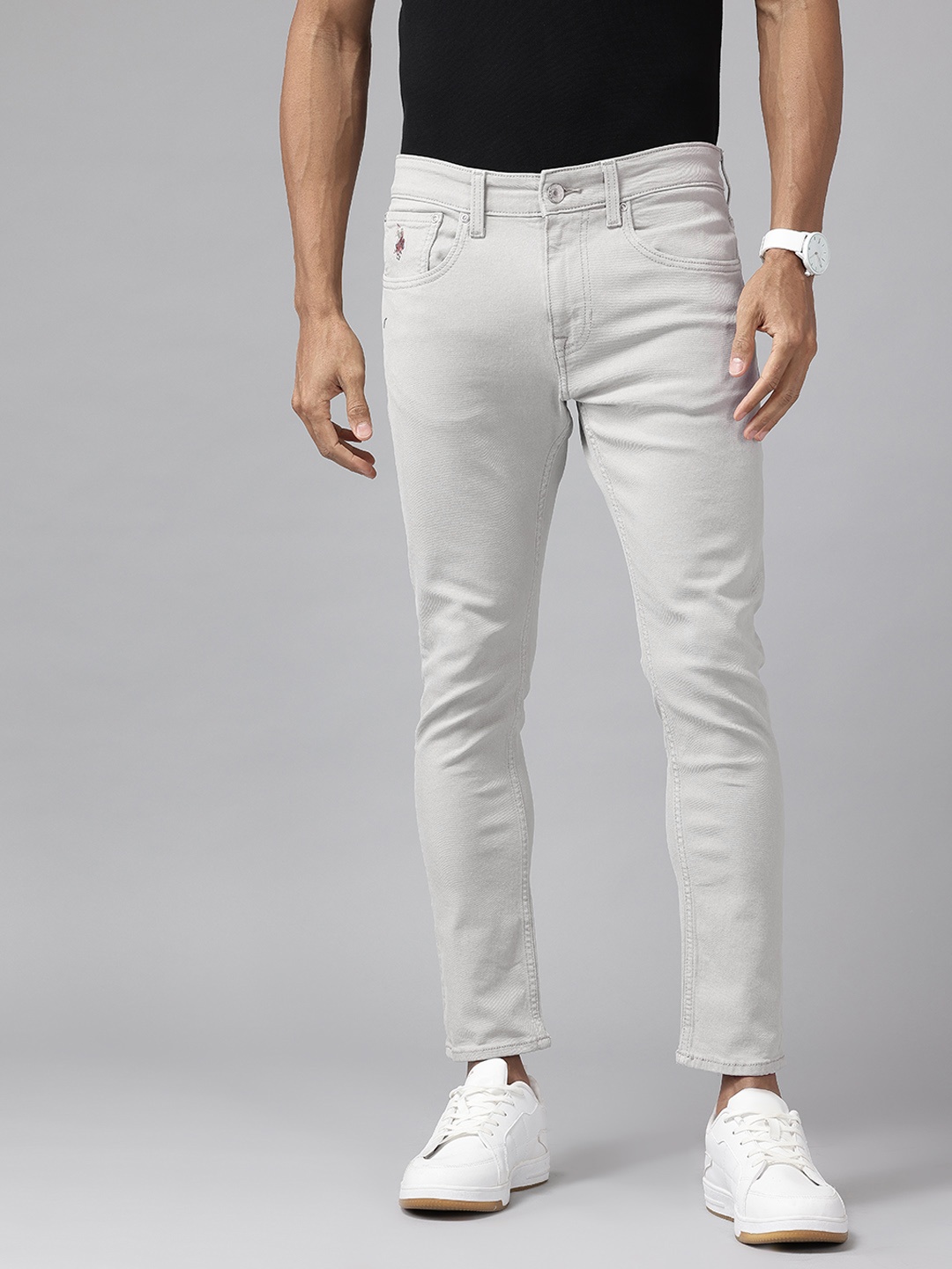 

U.S. Polo Assn. Denim Co. Henry Men Mid-Rise Skinny Fit Jeans, Grey