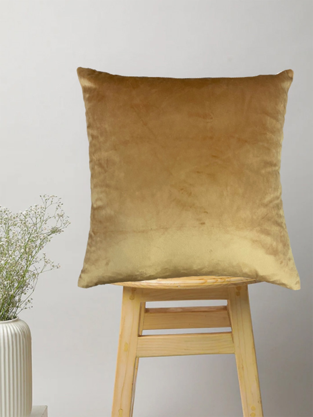 

SAJAVAT Yellow Velvet Square Cushion Covers