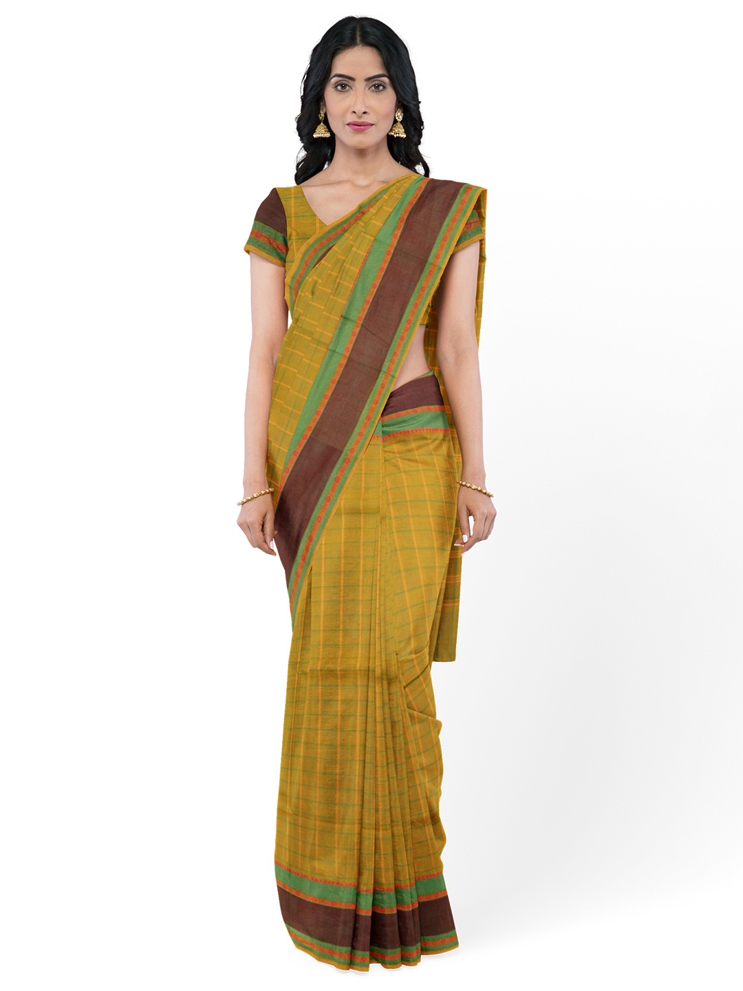 

Avishya Pure Cotton Zari Kanjeevaram Saree, Teal