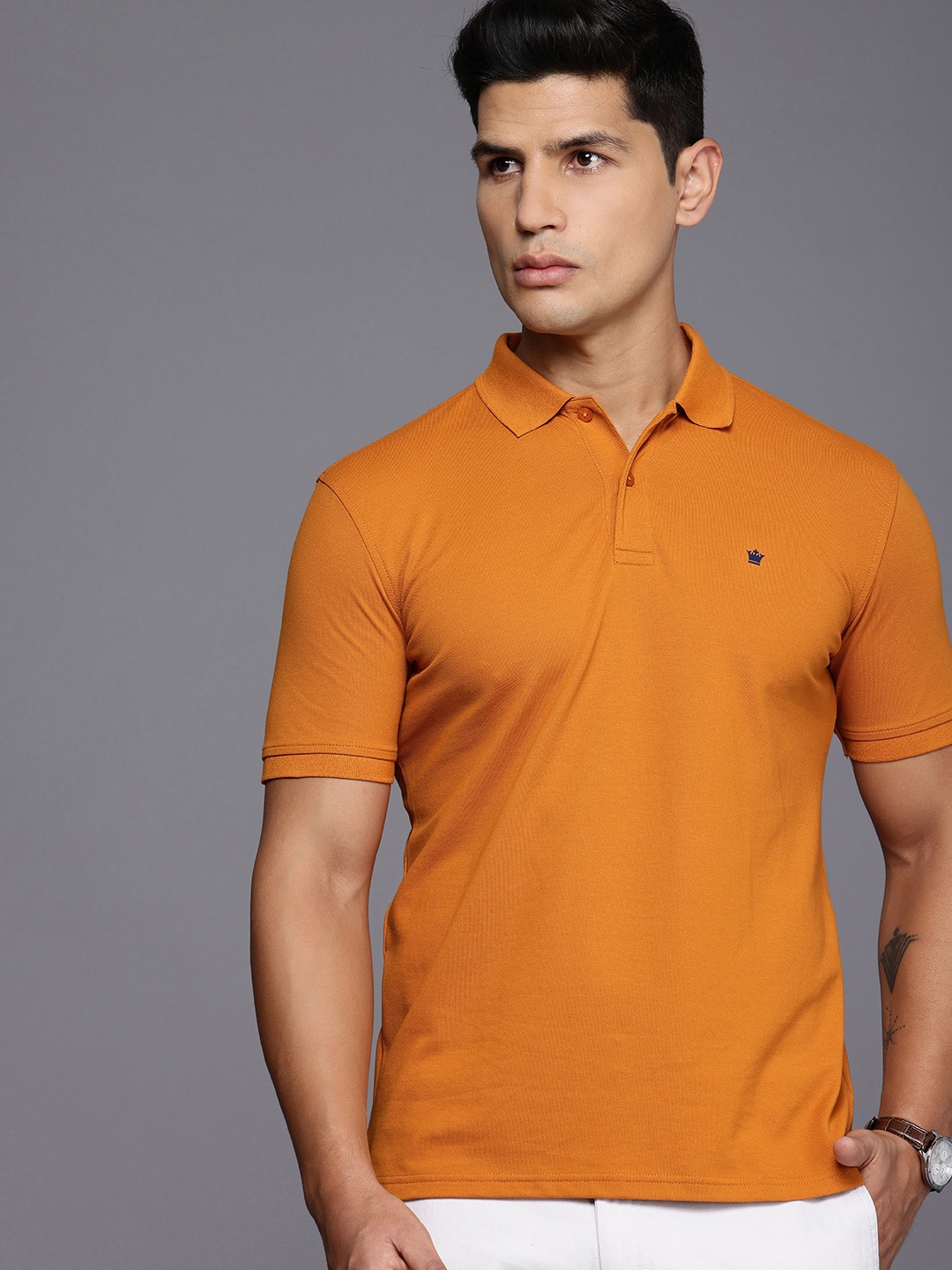 

Louis Philippe Polo Collar T-shirt, Orange