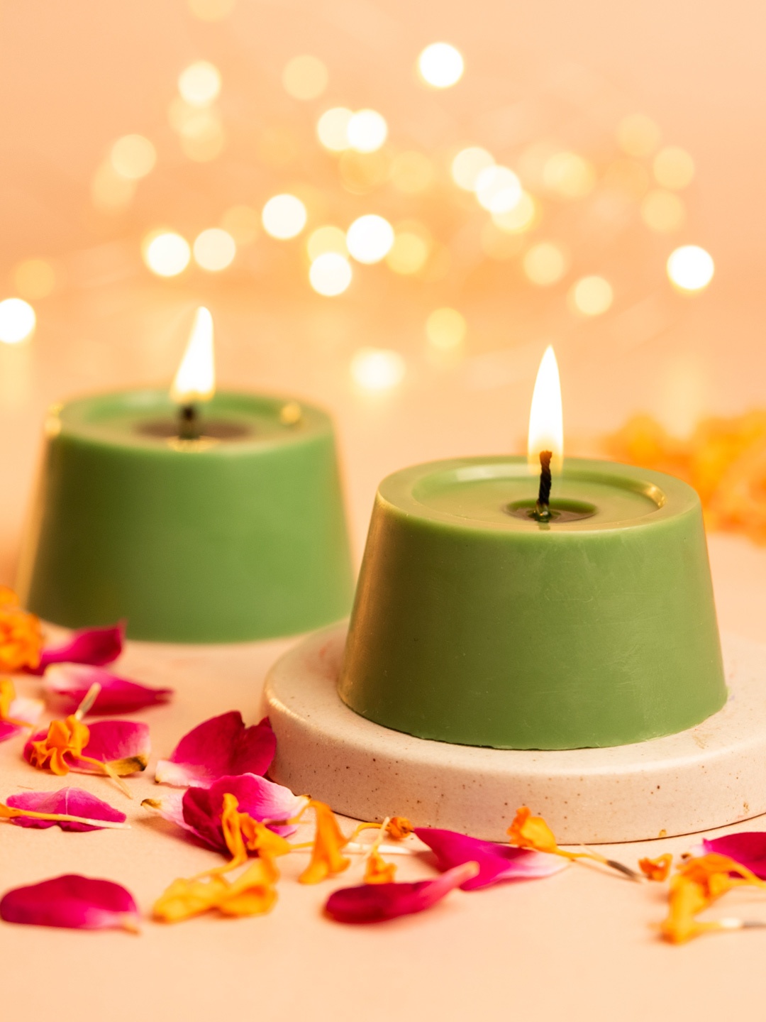 

Nat Habit Green 2 Pieces Tea Light Candles