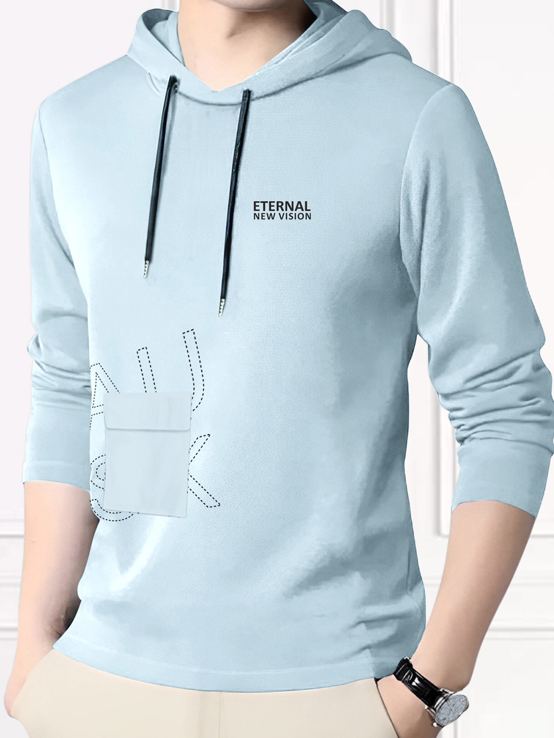 

AUSK Typography Printed Long Sleeves Hooded Tshirt, Multi
