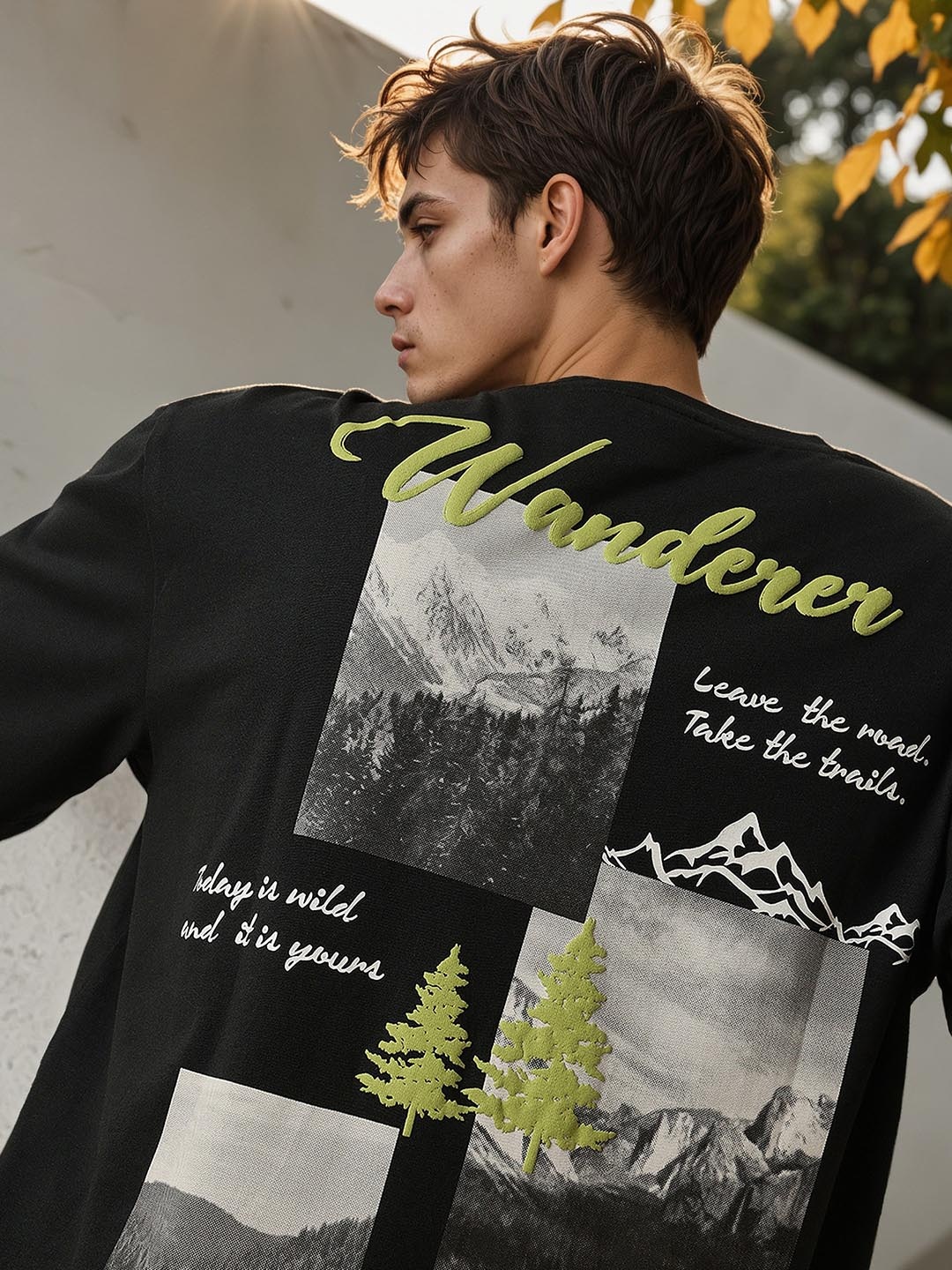 

H&M Oversized Graphic T-Shirt, Black