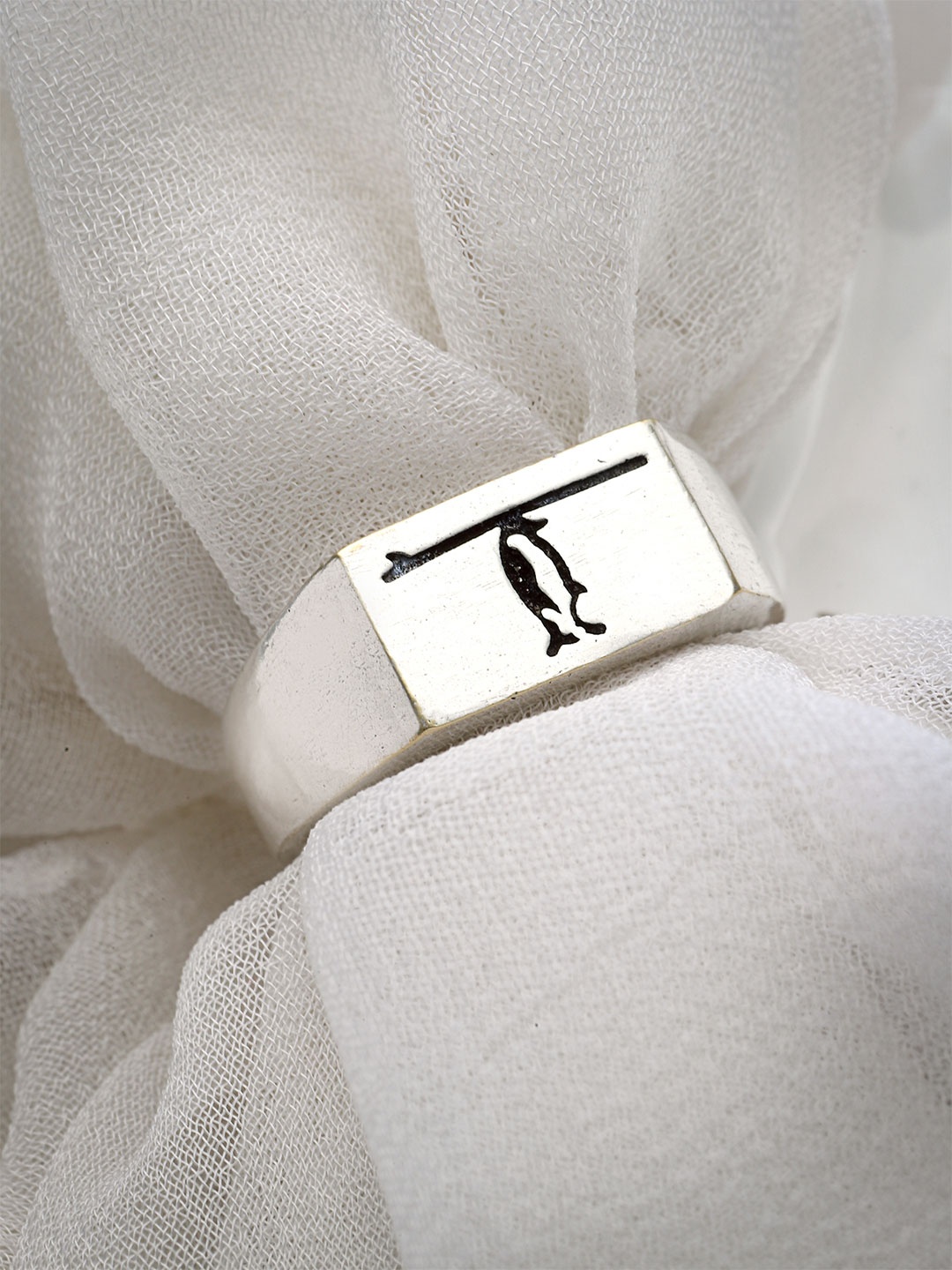 

Sanjog Silver-Plated Penguin Animal Bird Design Adjustable Statement Ring