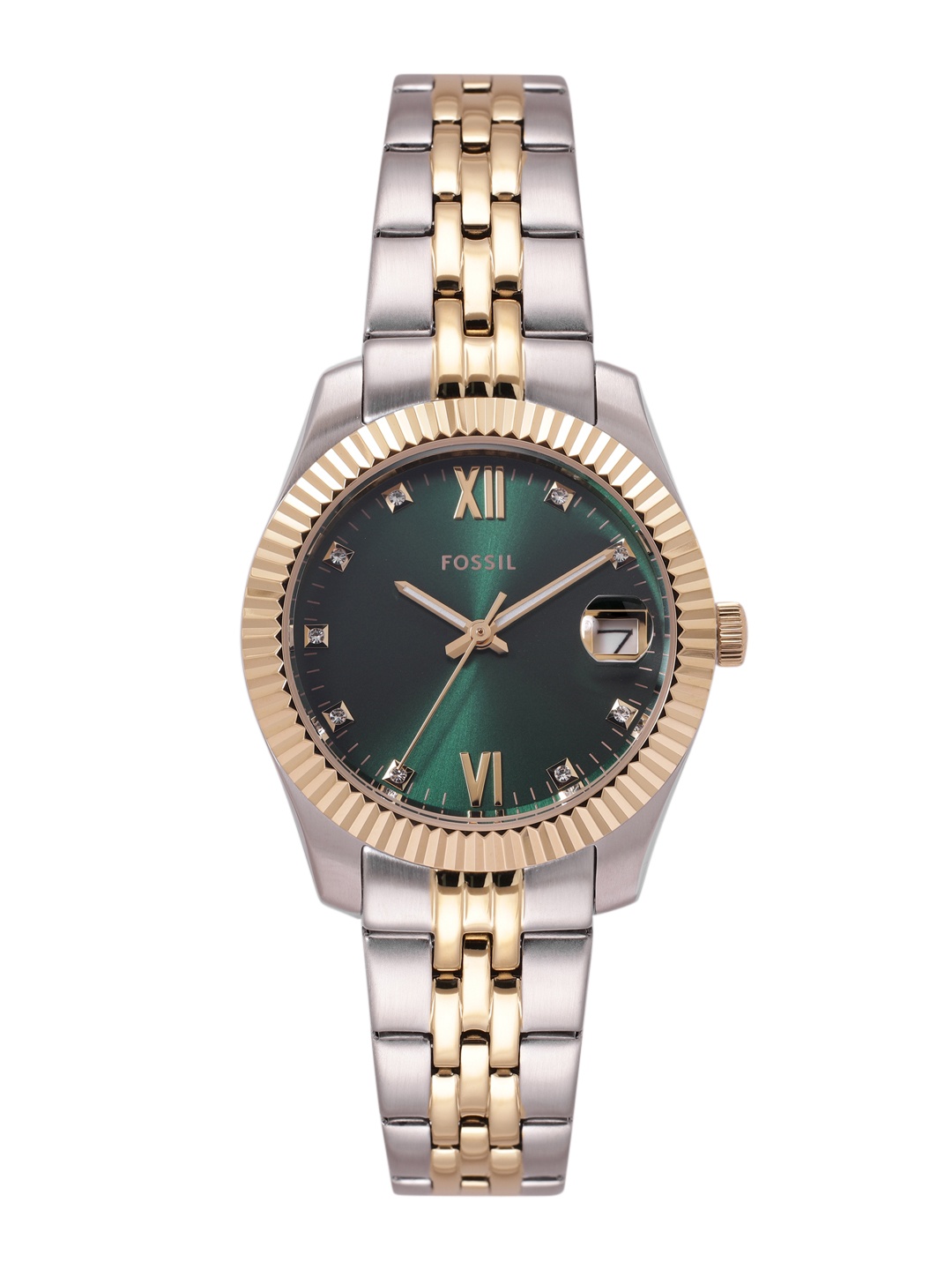 

Fossil Women Scarlette Embellished Analogue Watch ES5388, Green