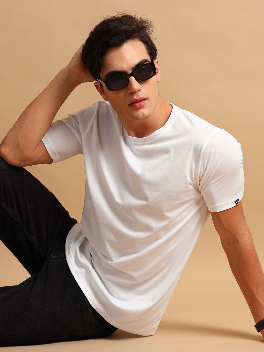 

Bushirt Men Cotton T-shirt, White