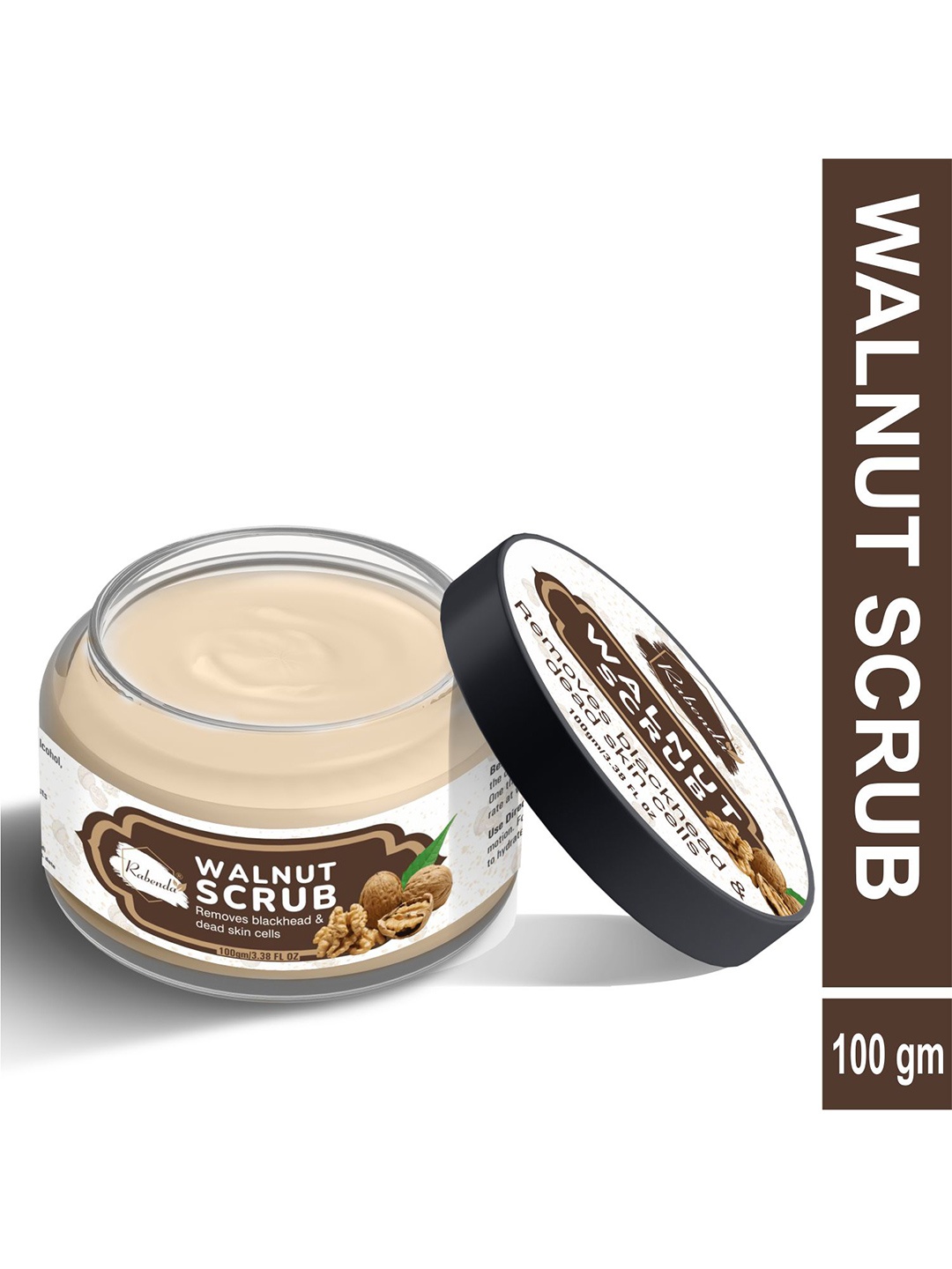 

Rabenda Walnut Scrub For Blackheads & Dead Cells With Walnut Oil - 100 g, White