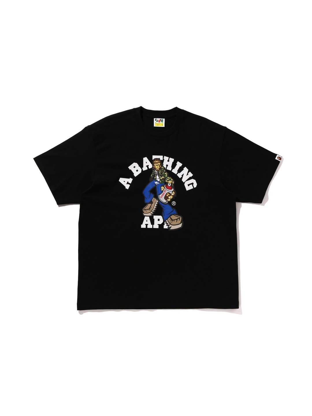 

Bape Men Graffiti Character College Relaxed Fit Tee M, Black