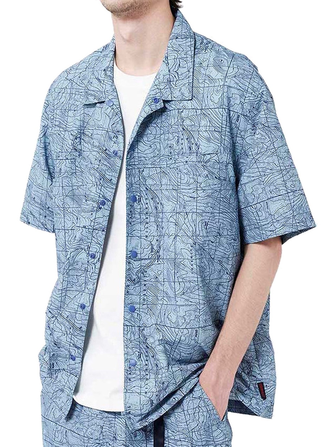 

Gramicci Men Camp Shirt, Blue