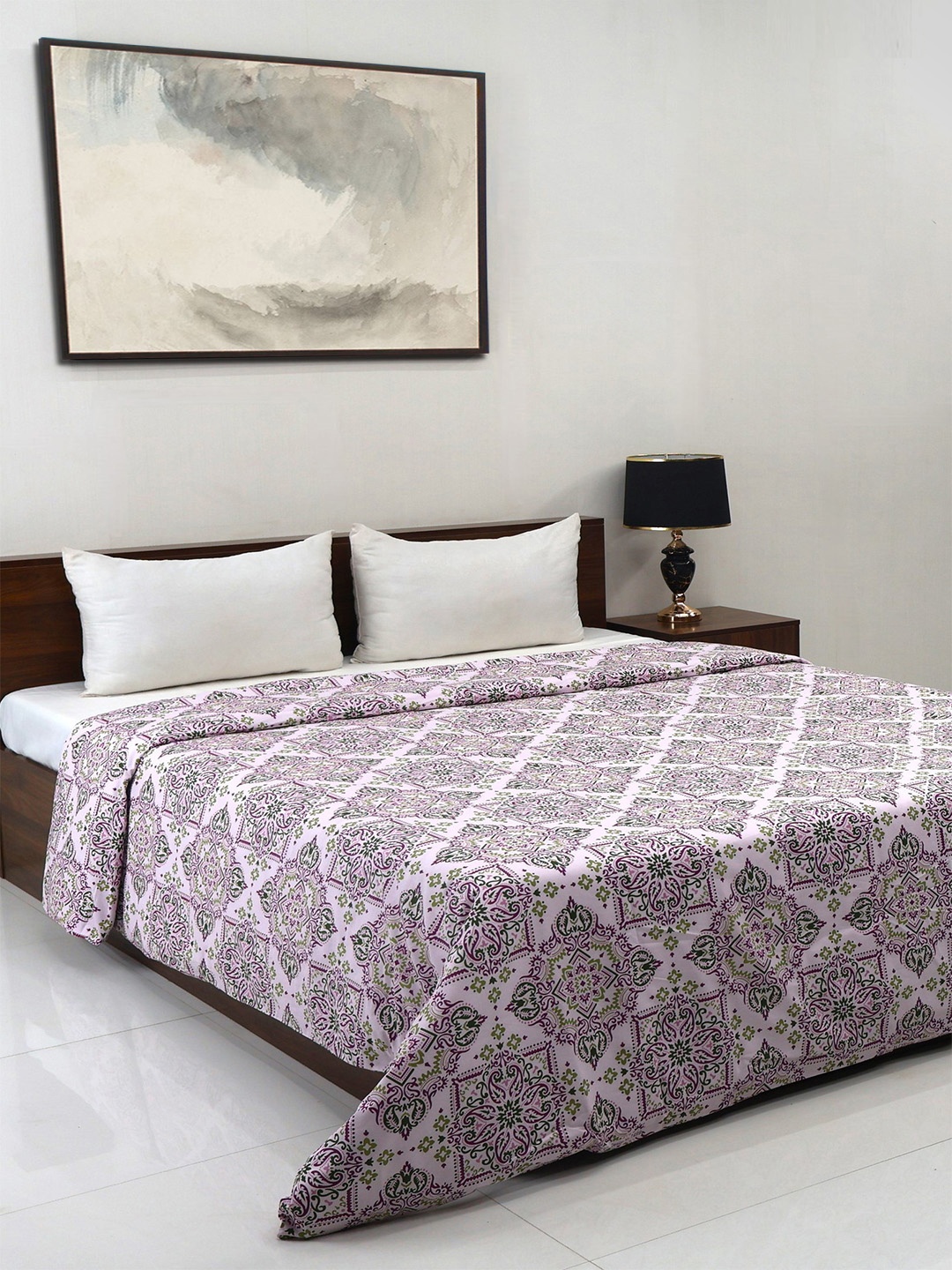 Bombay Dyeing Allure 144 TC 100% Cotton Peach Super Queen Duvet Cover