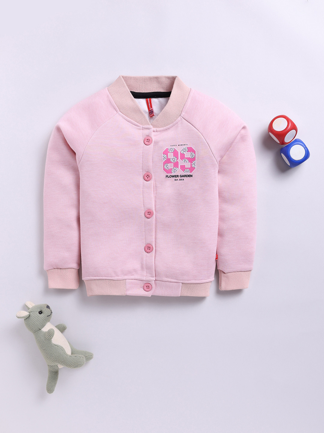 

Here&Now X Game Begins Girls Printed Alphanumeric Sweatshirt, Pink