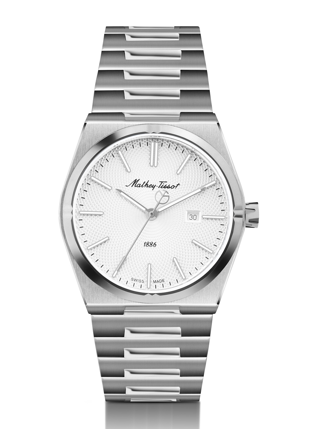 

Mathey-Tissot Women Swiss Made Zeus Stainless Steel Silver Dial Quartz Watch - D118AS