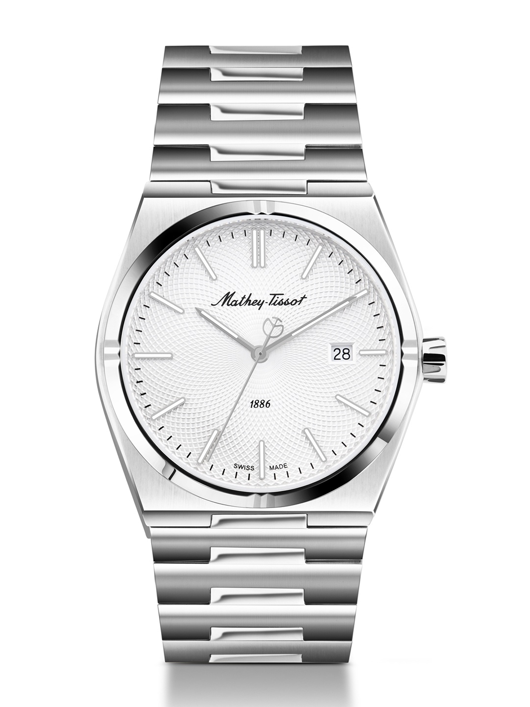 

Mathey-Tissot Swiss Made Zeus Stainless Steel Silver Dial Quartz Men's Watch- H118AS