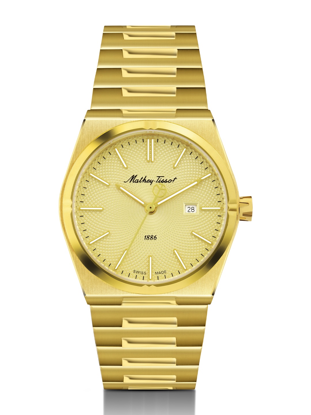 

Mathey-Tissot Swiss Made Zeus Stainless Steel Champagne Dial Quartz Watch - D118PD, Multi
