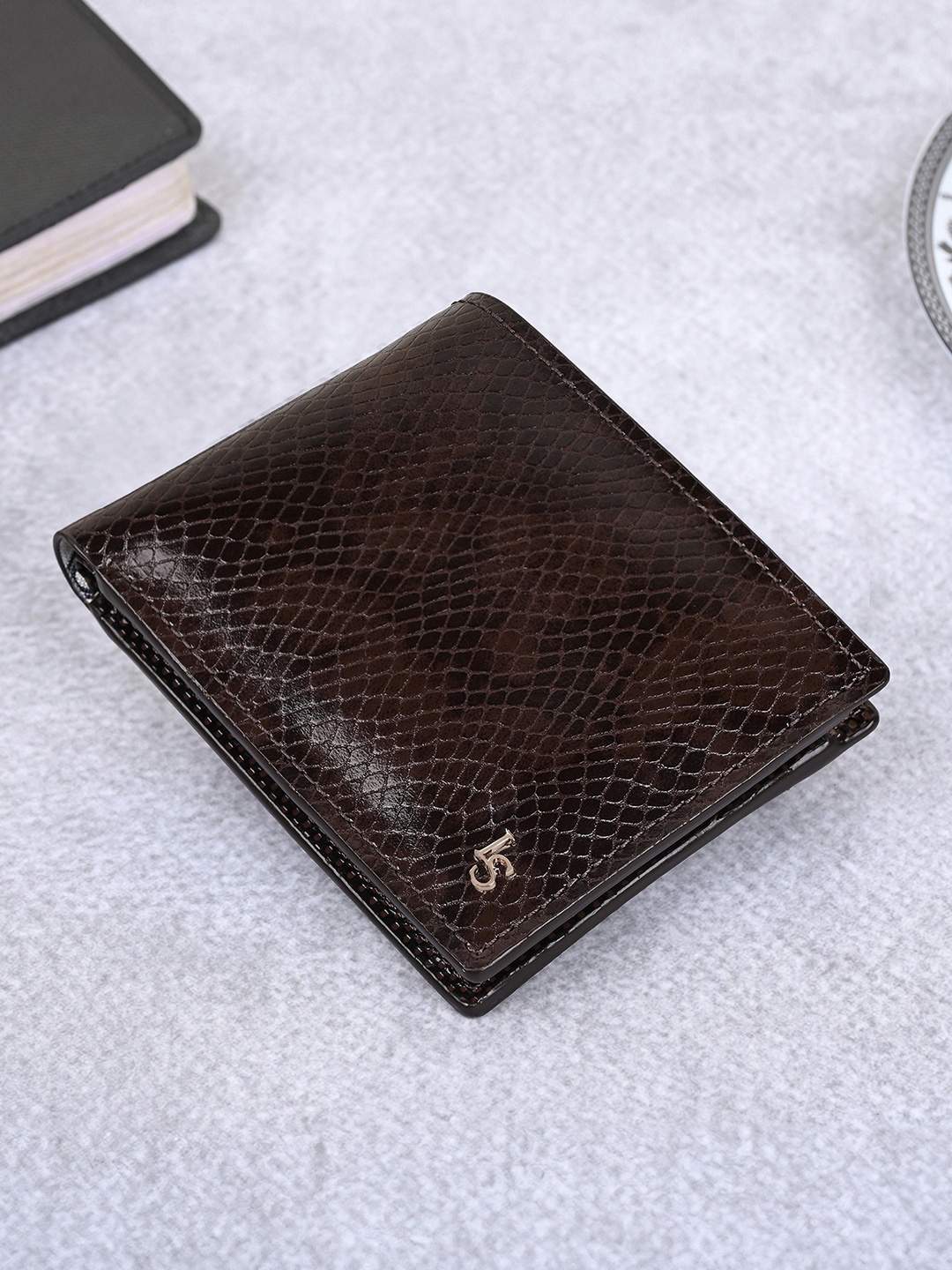 

Louis Stitch Handcrafted Spanish Leather Dotted Textured Wallet for Men, Brown