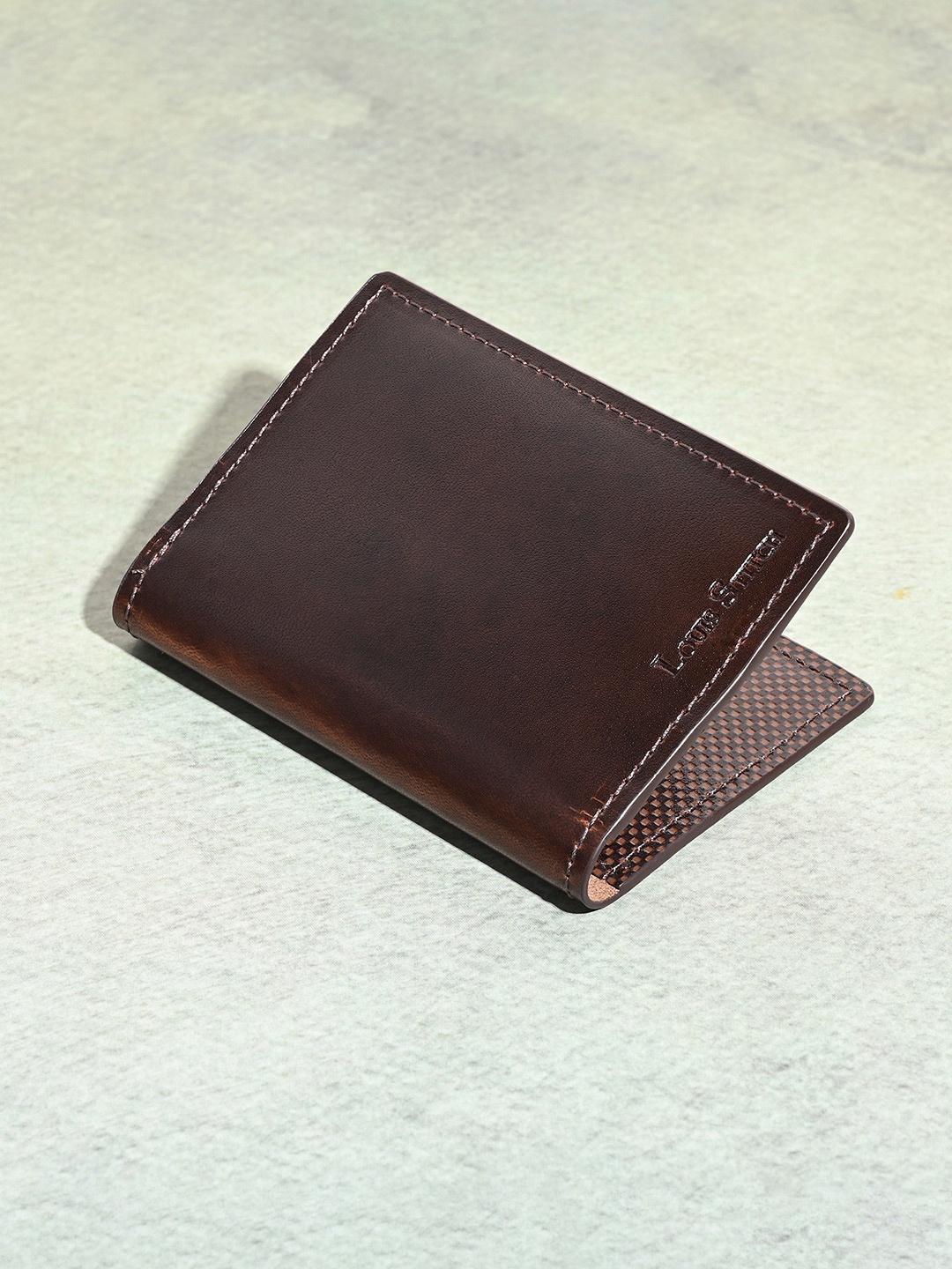 

Louis Stitch Men Handcrafted Spanish Leather Card Holder Wallet for Men, Brown