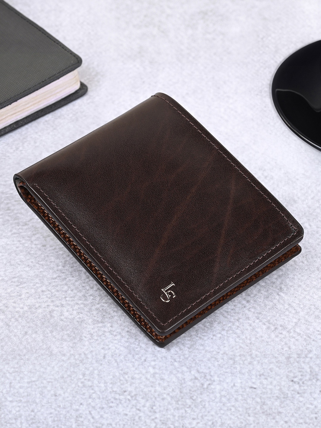 

Louis Stitch Handcrafted Spanish Leather Three Compartment Wallet for Men, Brown