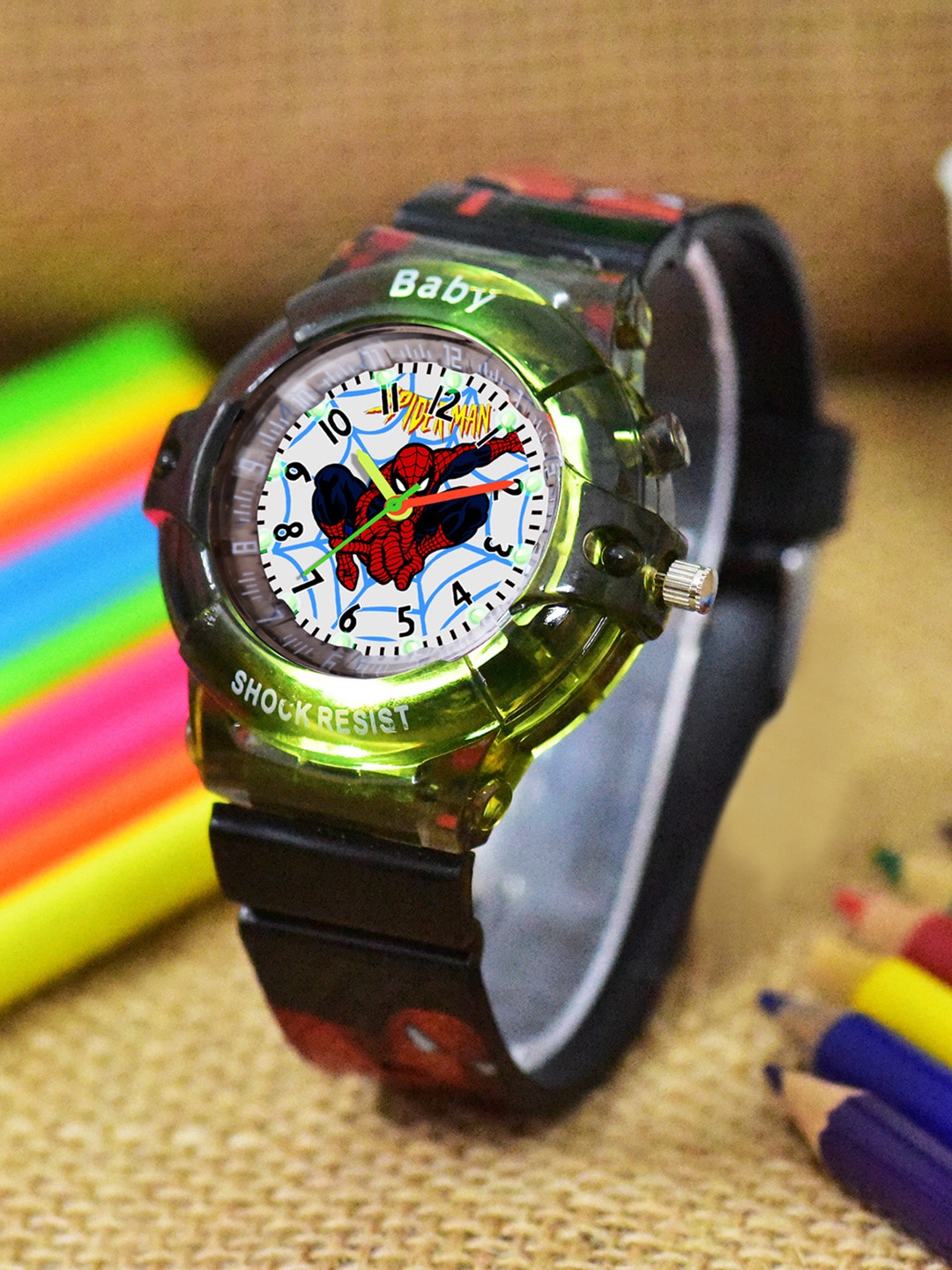 

Shocknshop Girls Printed Dial & Straps Analogue Watch 336 Spider Black