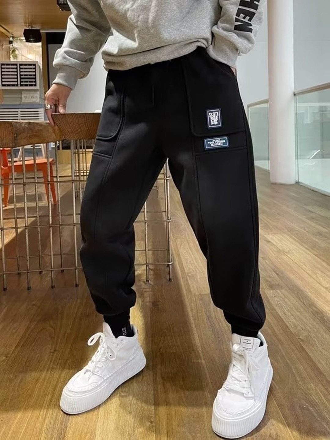

StyleCast Men Cotton Joggers, Black