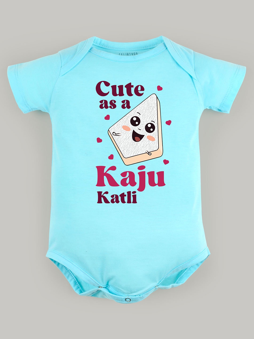 

FFLIRTYGO Kids Printed Cotton Bodysuit, Turquoise blue