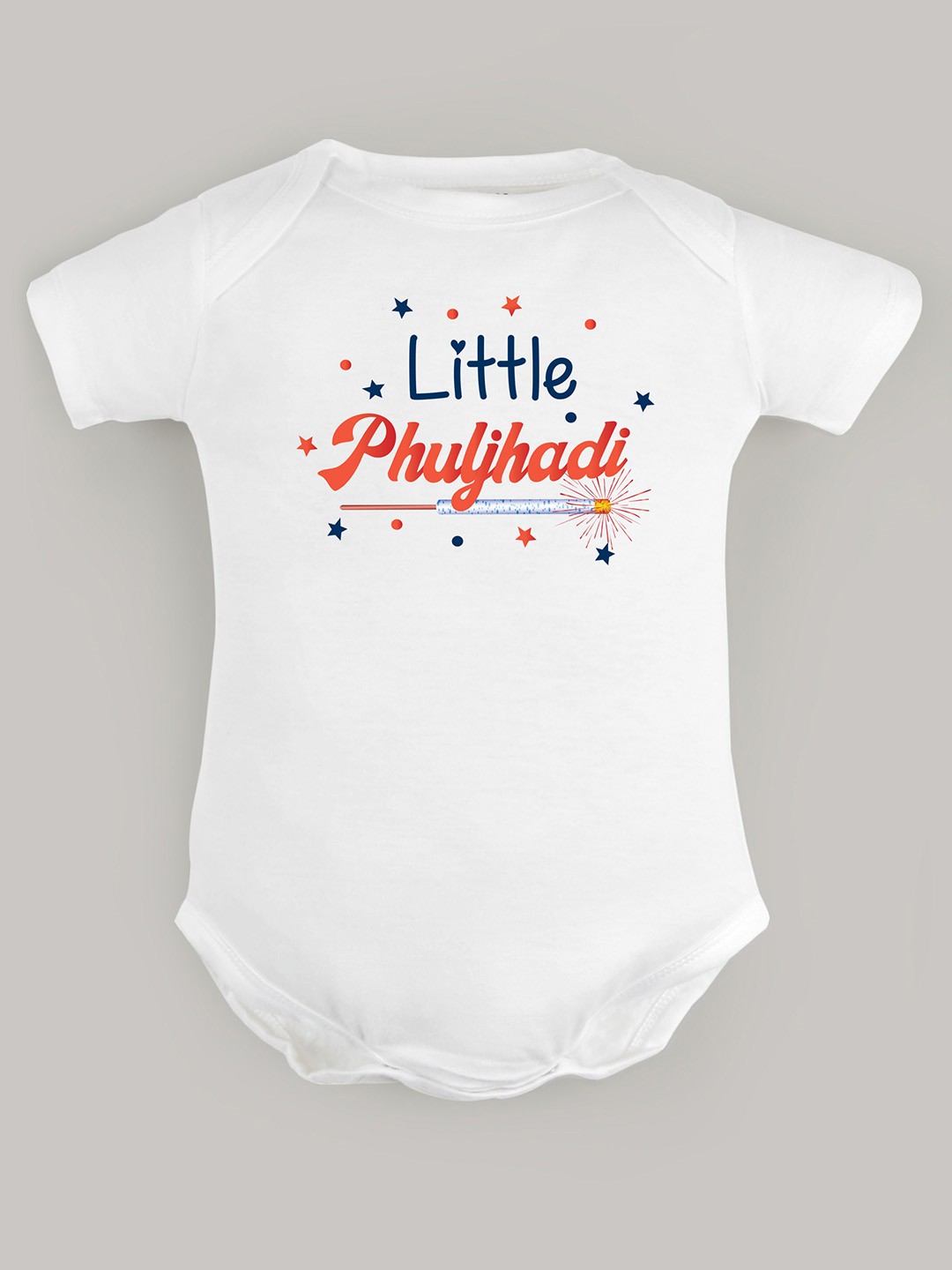 

FFLIRTYGO Kids Printed Cotton Bodysuit, White
