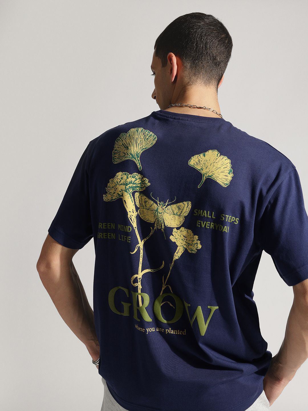 

H&M Relaxed Fit Graphic T-Shirt, Navy blue