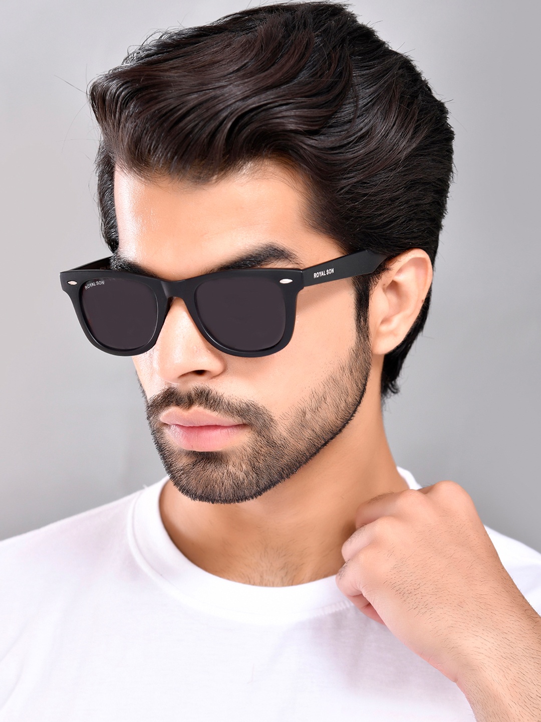 

ROYAL SON Unisex Wayfarer Sunglasses with Polarised and UV Protected Lens- SG-RS3030-C1, Black