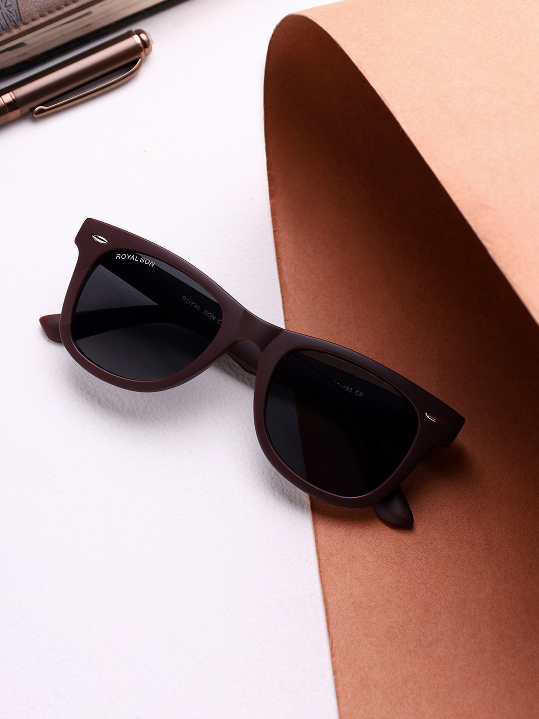

ROYAL SON Unisex Wayfarer Sunglasses with Polarised and UV Protected Lens SG-RS3030-C6, Brown
