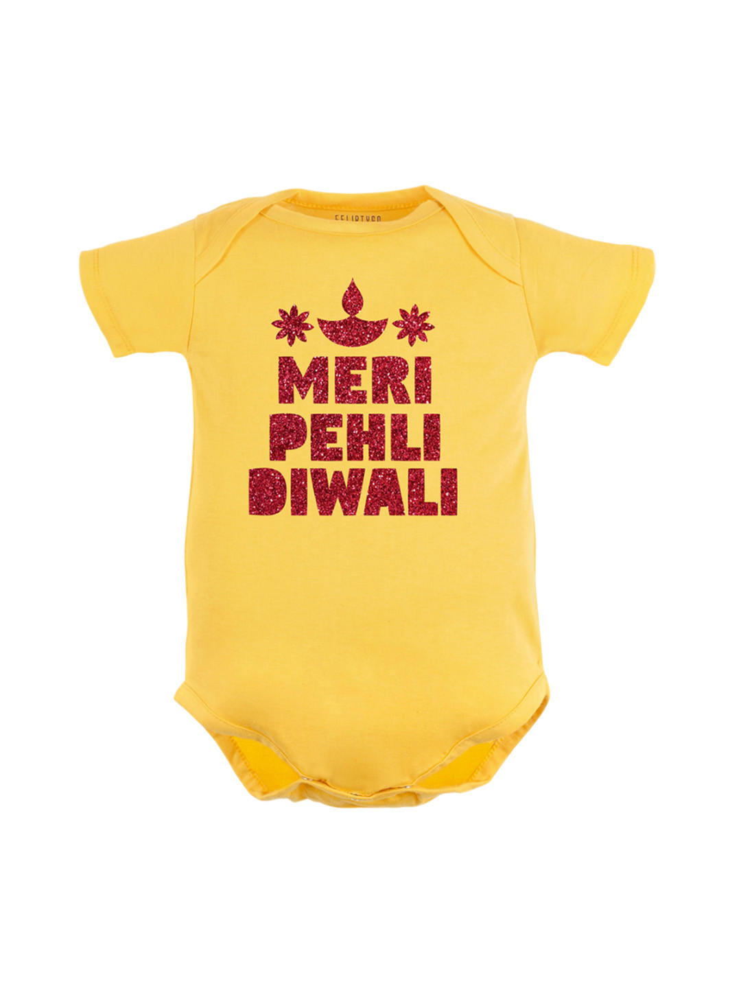 

FFLIRTYGO kids Infants Cotton Bodysuit, Yellow