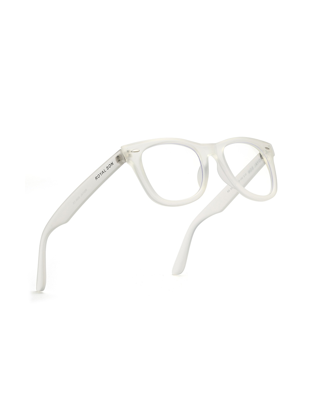 

ROYAL SON Unisex Full Rim Wayfarer Frames, White