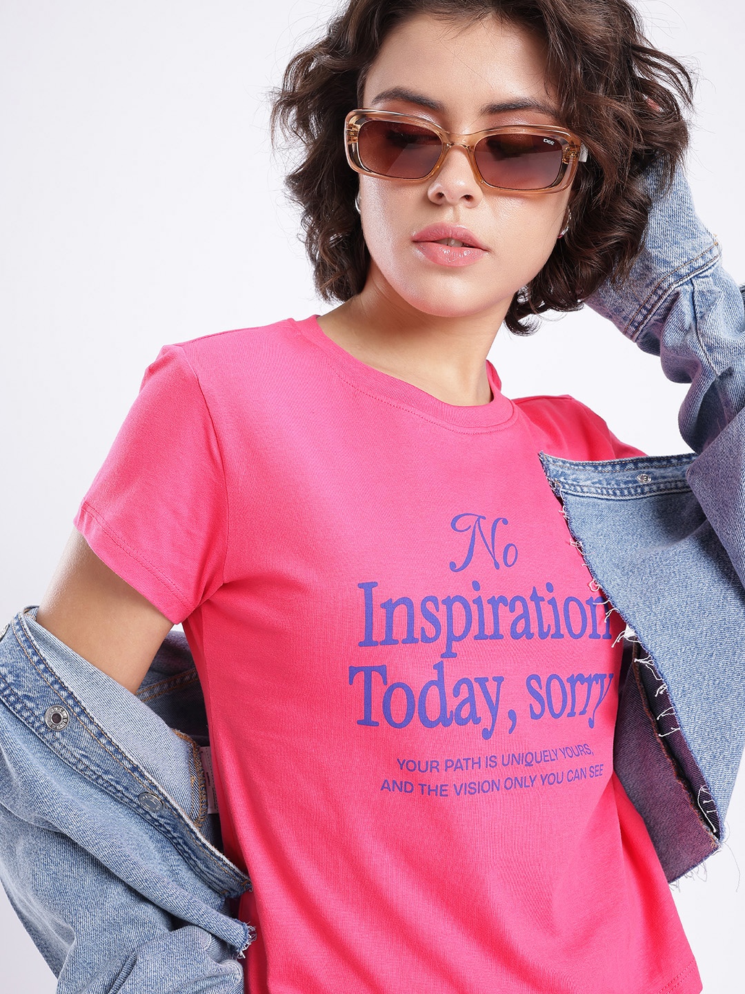 

glitchez Street Cool Printed T-shirt, Pink