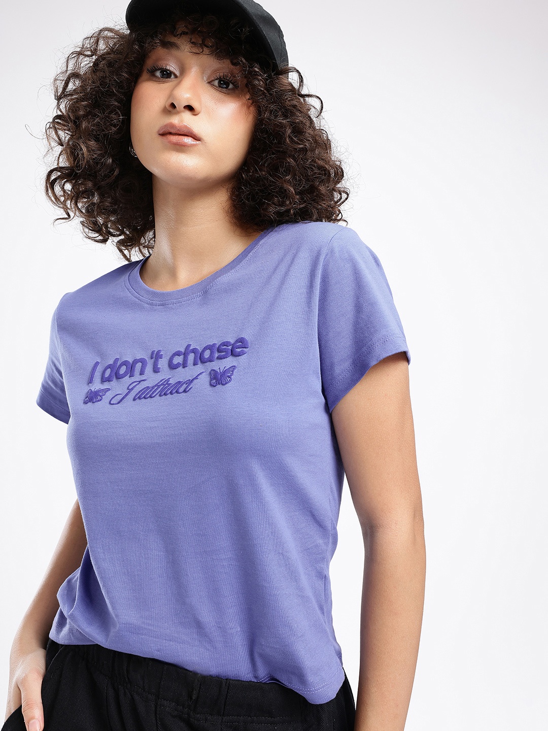 

glitchez Urban Cool Typography Printed T-shirt, Blue