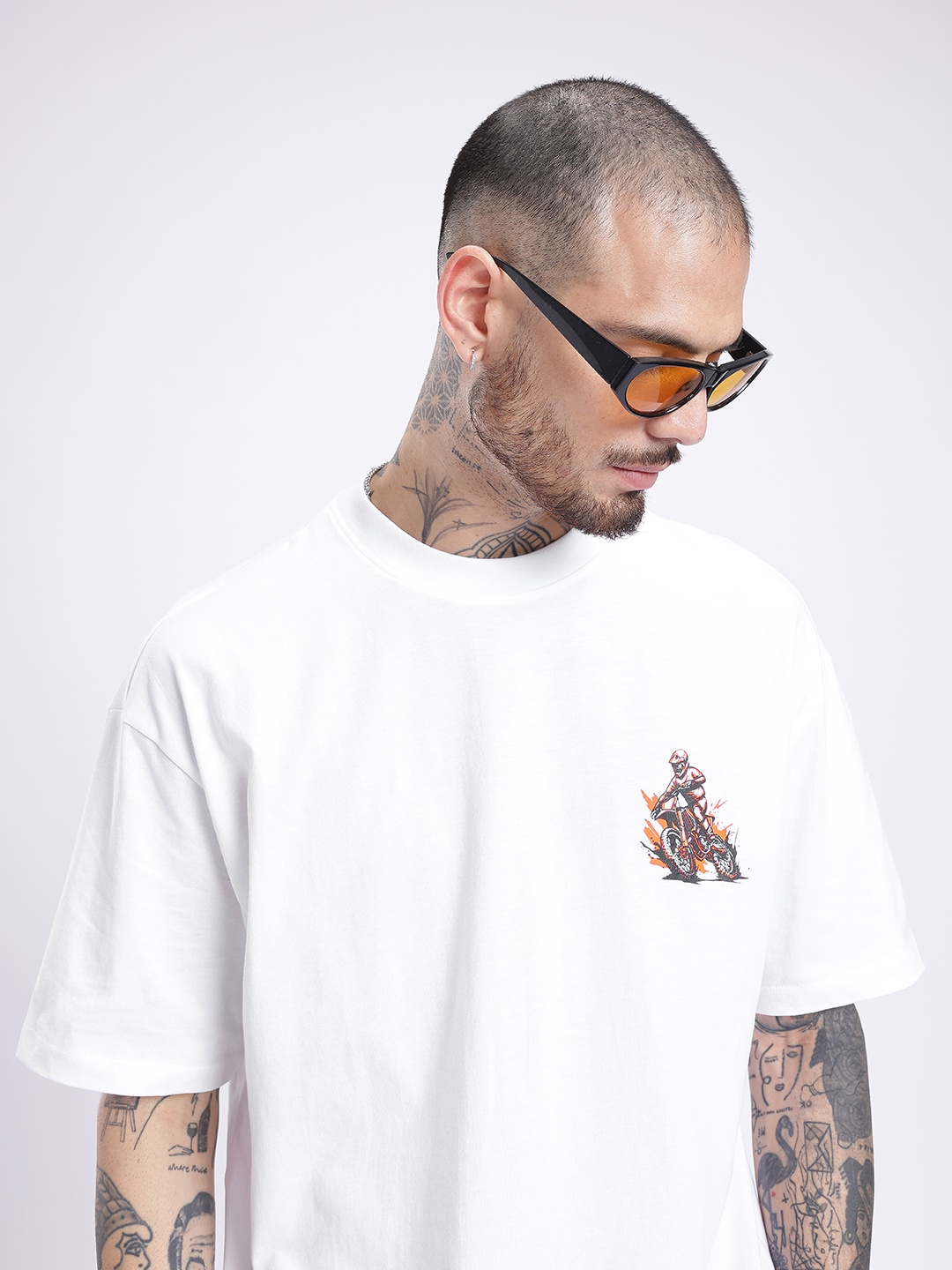 

glitchez Street Savvy Printed Relaxed T-shirt, White