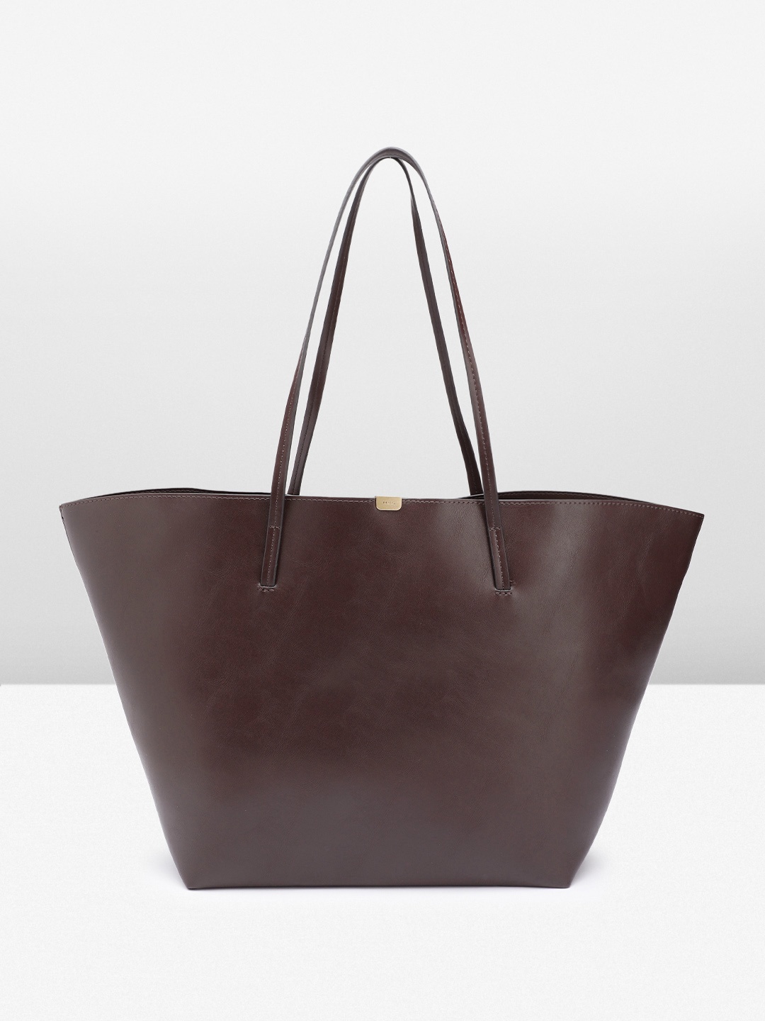 

MANGO Structured Shoulder Bag, Coffee brown