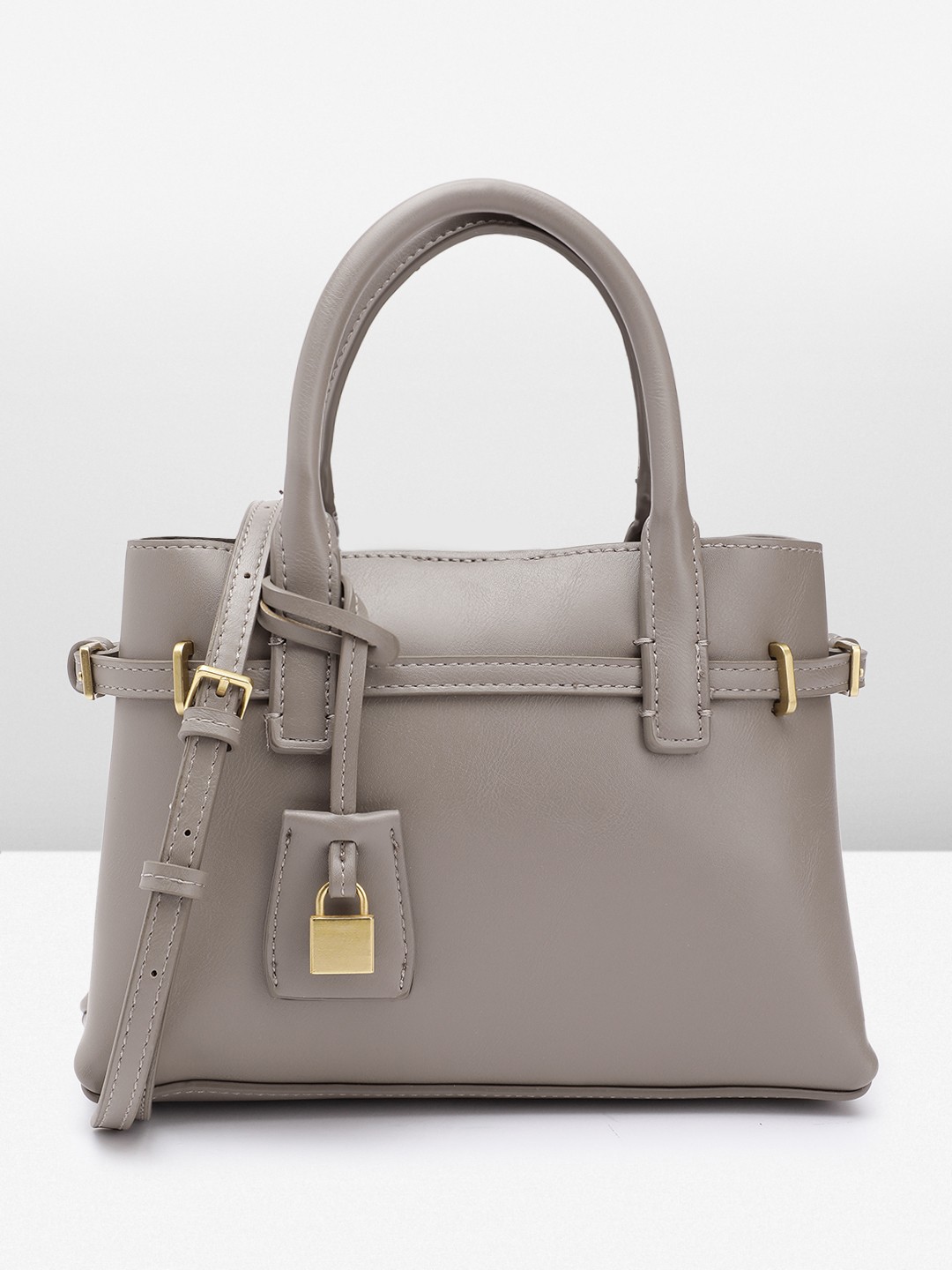 

MANGO Structured Handheld Bag, Grey