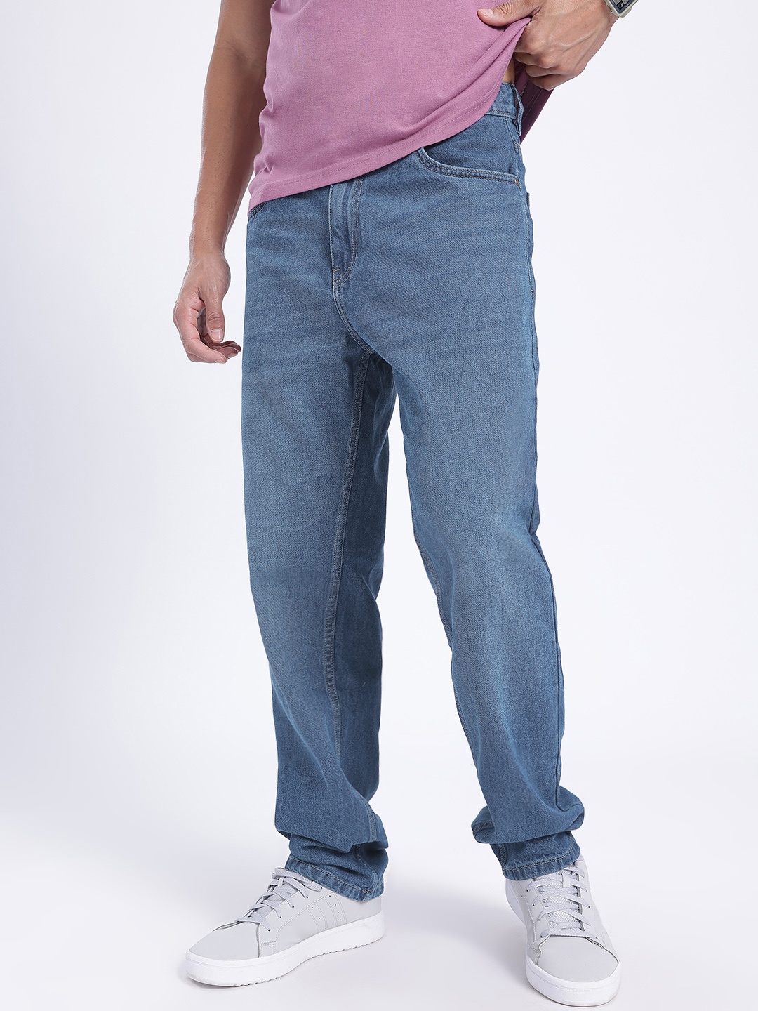 

glitchez Men Effortless Edge Regular Fit Jeans, Blue