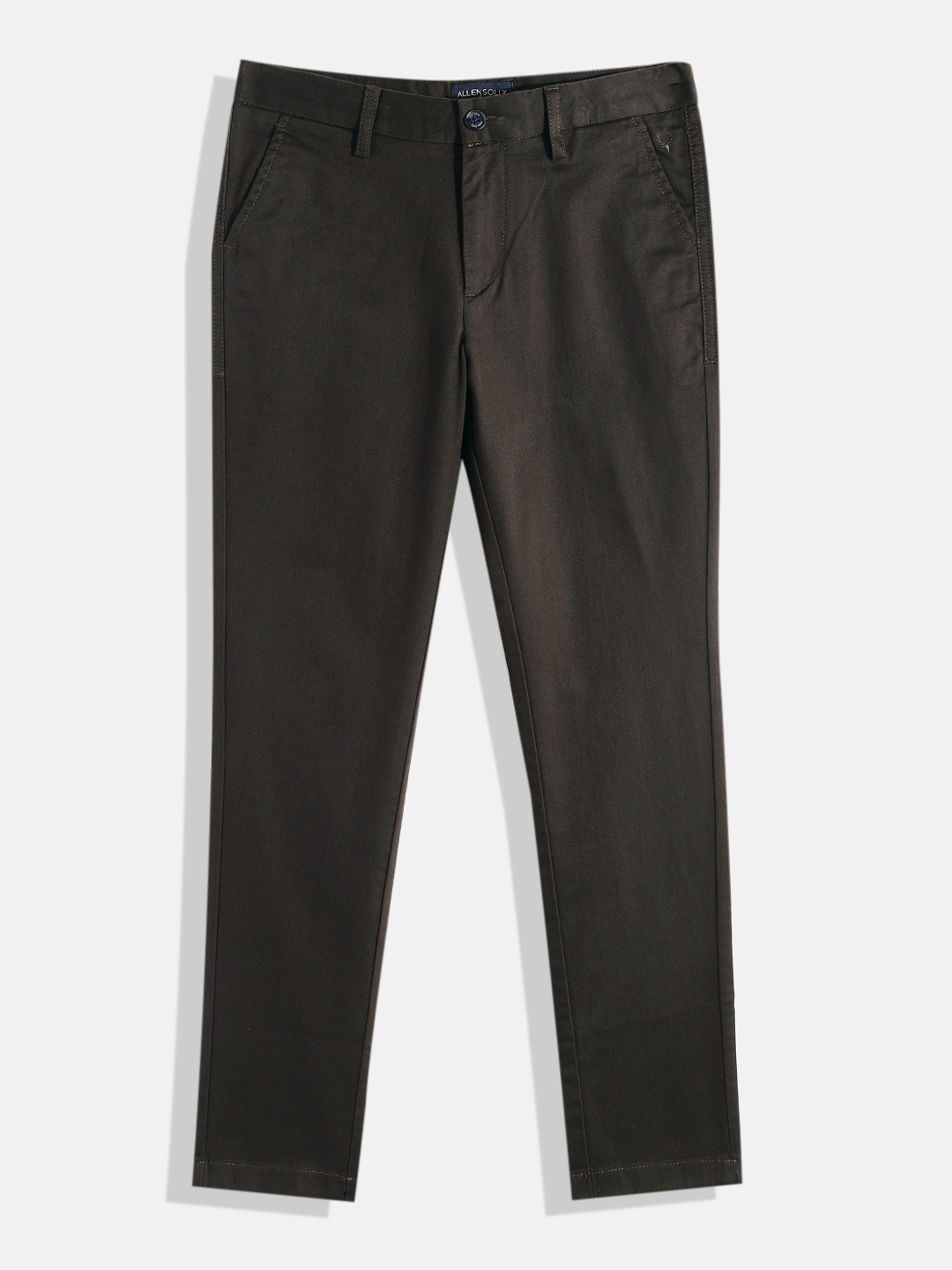 

Allen Solly Junior Boys Custom Slim Fit Trousers, Coffee brown