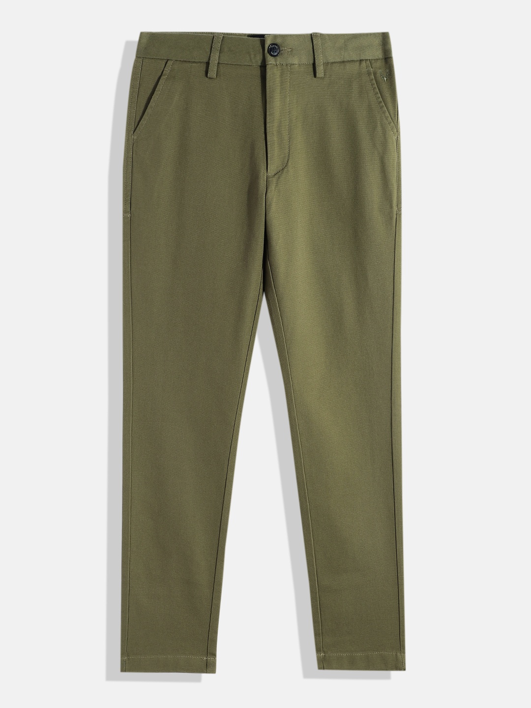 

Allen Solly Junior Boys Custom Slim Fit Trousers, Olive