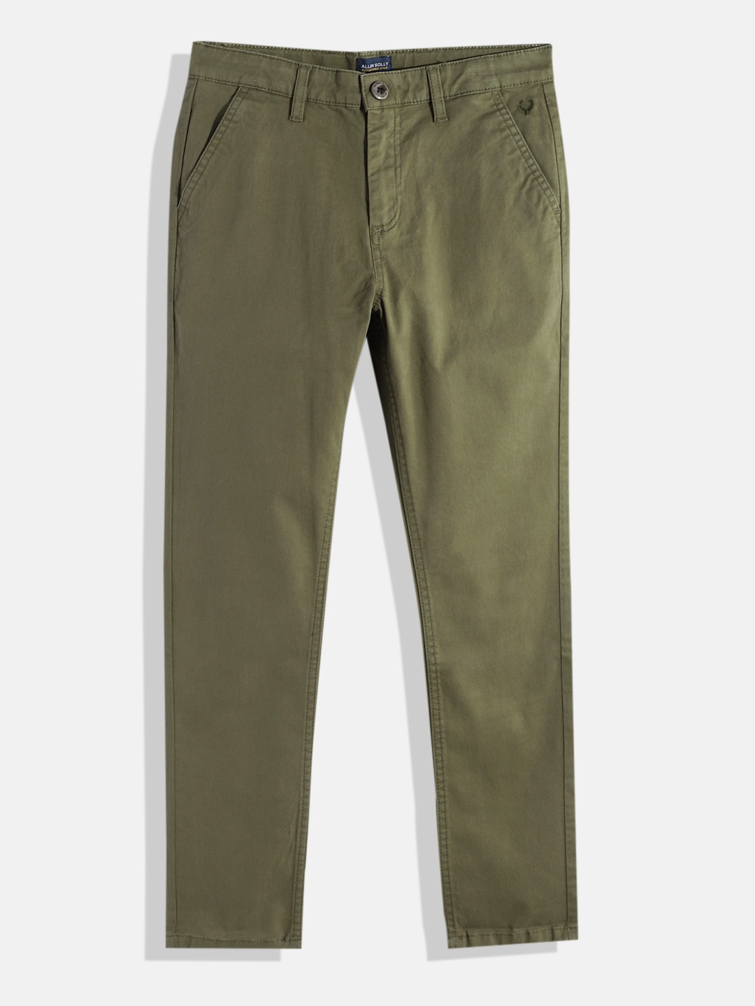 

Allen Solly Junior Boys Custom Slim Fit Trousers, Olive