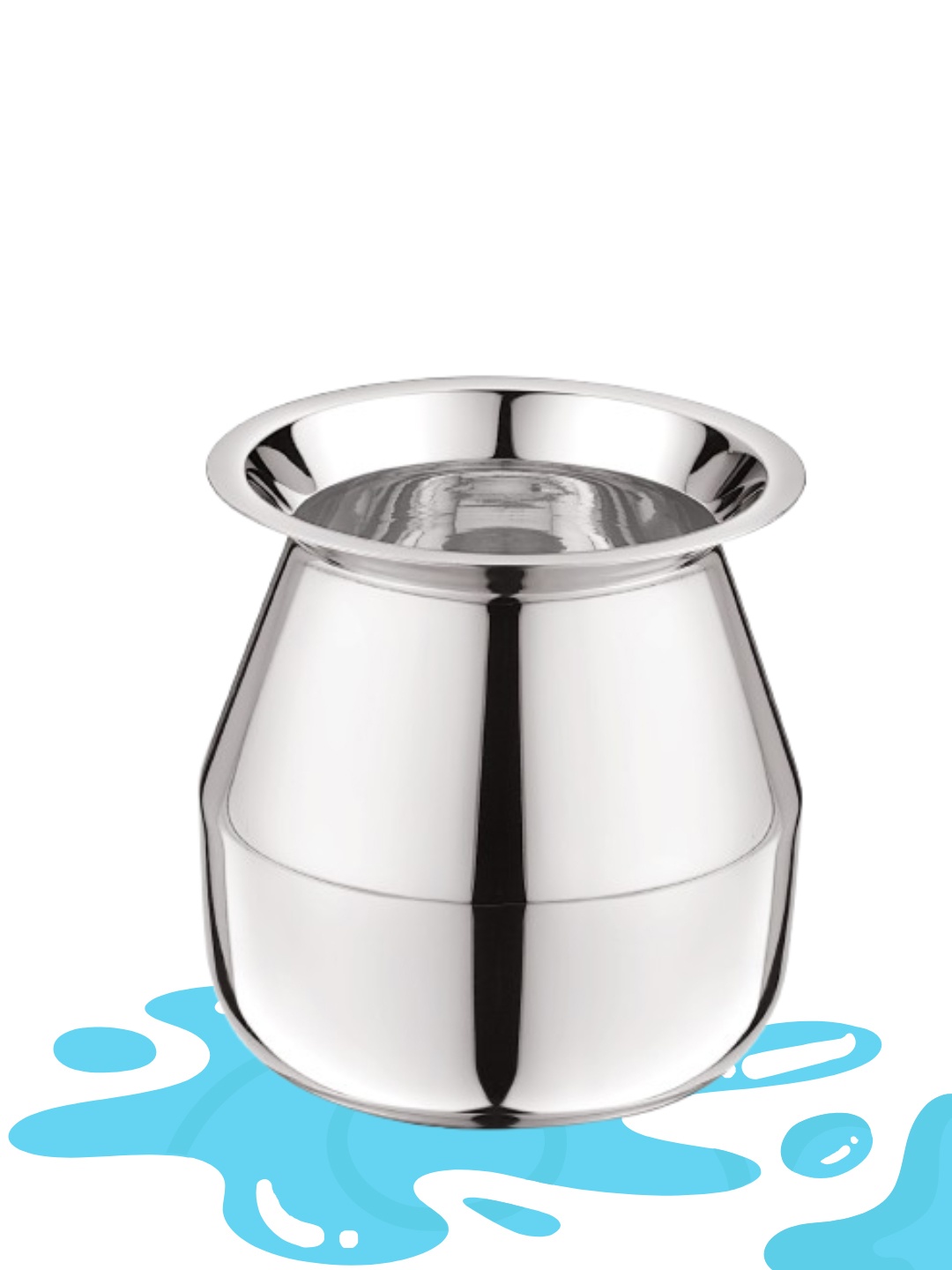 

MUKTI Glossy Stainless Steel Amrit Pooja Essentials Lota- 750ml, Silver