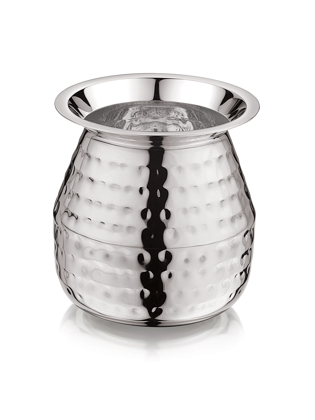 

MUKTI Textured Stainless Steel Amrit Pooja Essentials Lota - 550ml, Silver