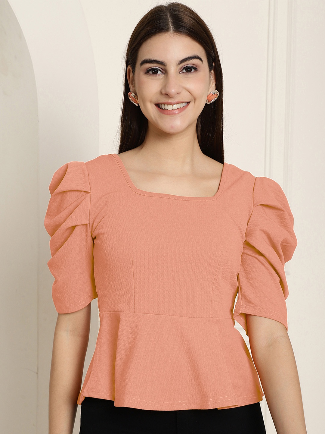 

Metronaut Women solid Top, Peach