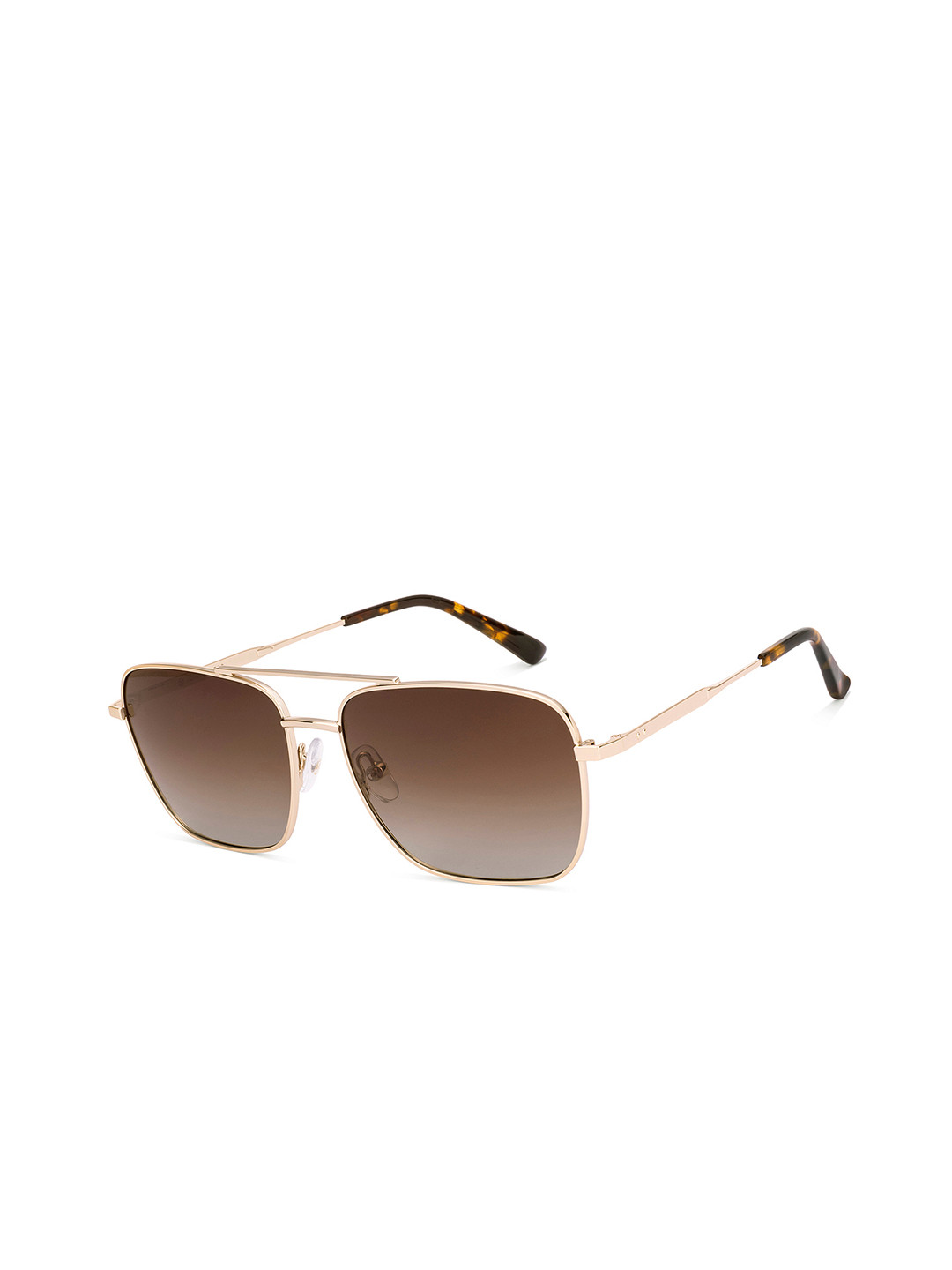

John Jacobs Unisex Square Sunglasses with Polarised and UV Protected Lens 222551, Brown