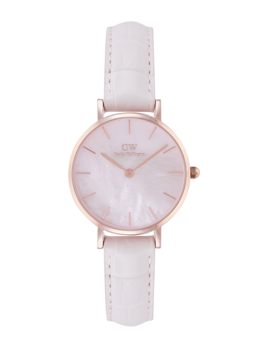 

Daniel Wellington Women Leather Textured Straps Analogue Watch DW00100511K, Pink